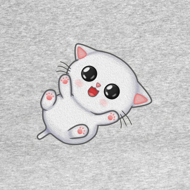 cat joy tshirt by Paulina Cat